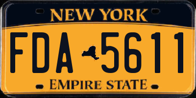NY license plate FDA5611