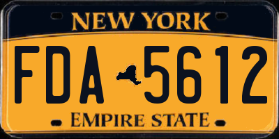 NY license plate FDA5612
