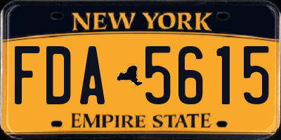 NY license plate FDA5615