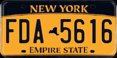 NY license plate FDA5616
