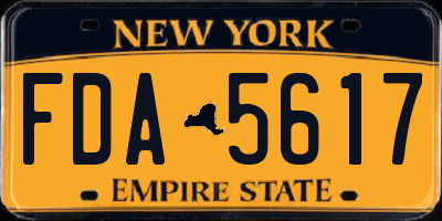NY license plate FDA5617