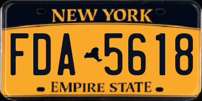 NY license plate FDA5618