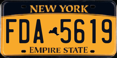 NY license plate FDA5619