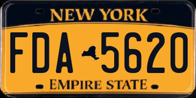 NY license plate FDA5620