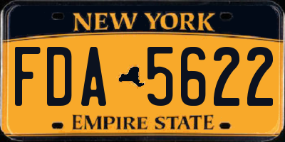 NY license plate FDA5622