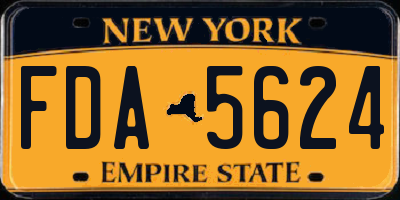 NY license plate FDA5624