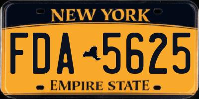 NY license plate FDA5625