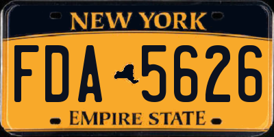 NY license plate FDA5626