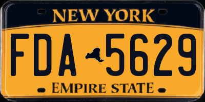 NY license plate FDA5629