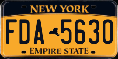 NY license plate FDA5630
