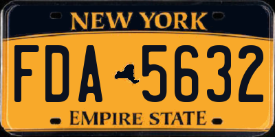 NY license plate FDA5632