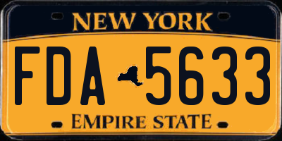 NY license plate FDA5633