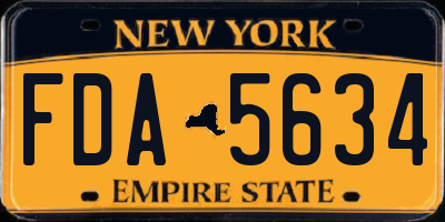 NY license plate FDA5634
