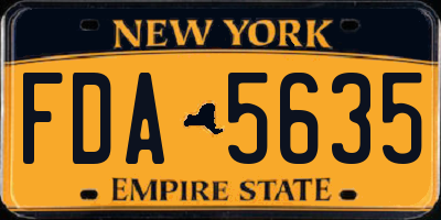 NY license plate FDA5635