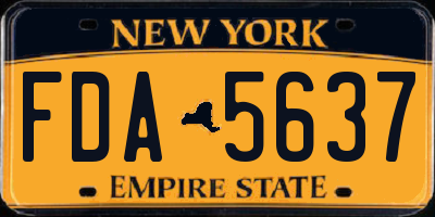 NY license plate FDA5637