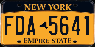 NY license plate FDA5641