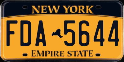 NY license plate FDA5644
