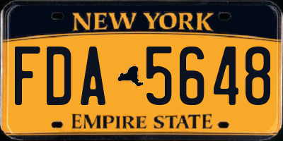 NY license plate FDA5648