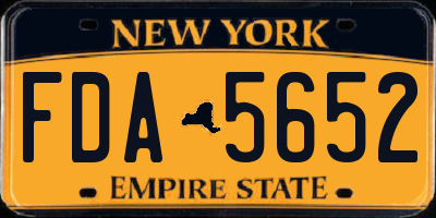 NY license plate FDA5652