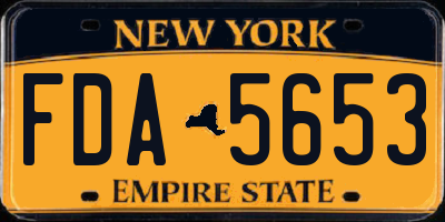 NY license plate FDA5653