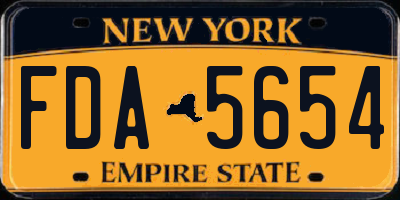 NY license plate FDA5654