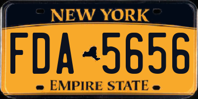 NY license plate FDA5656