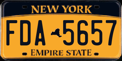 NY license plate FDA5657