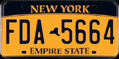 NY license plate FDA5664