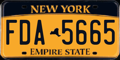 NY license plate FDA5665