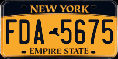 NY license plate FDA5675