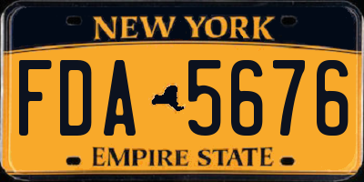 NY license plate FDA5676