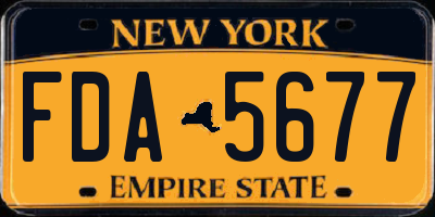 NY license plate FDA5677