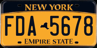 NY license plate FDA5678