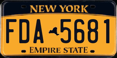NY license plate FDA5681