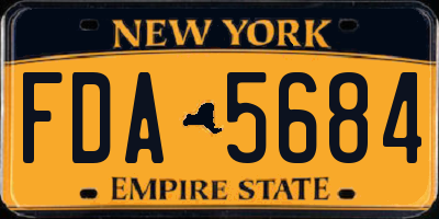 NY license plate FDA5684