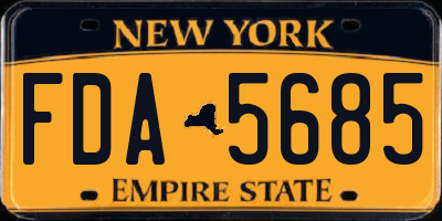 NY license plate FDA5685