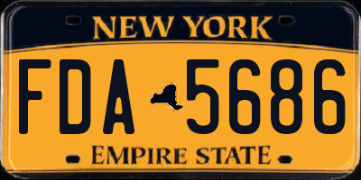 NY license plate FDA5686