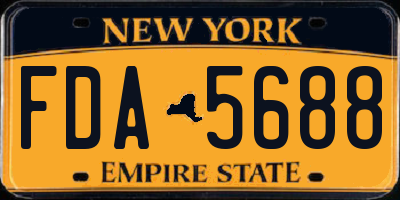 NY license plate FDA5688