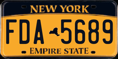 NY license plate FDA5689