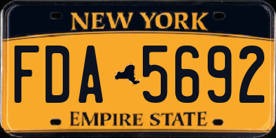NY license plate FDA5692
