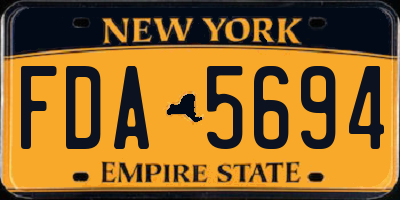 NY license plate FDA5694