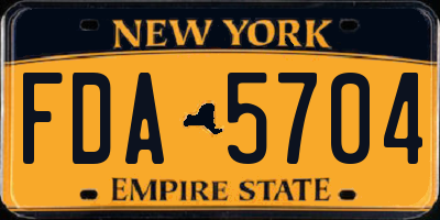 NY license plate FDA5704