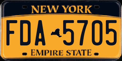 NY license plate FDA5705