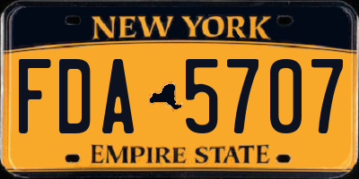 NY license plate FDA5707