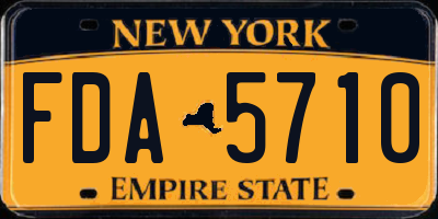 NY license plate FDA5710