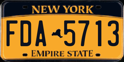 NY license plate FDA5713