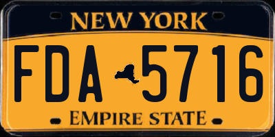 NY license plate FDA5716