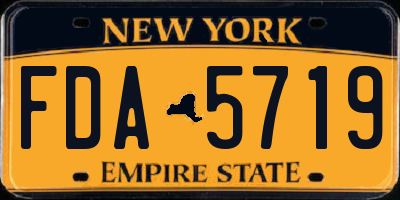 NY license plate FDA5719