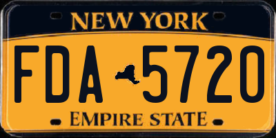 NY license plate FDA5720