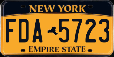 NY license plate FDA5723